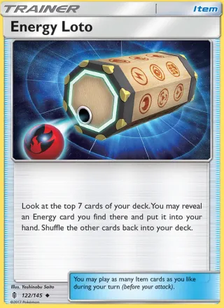 Energy Loto #122 · Guardians Rising Pokémon card
