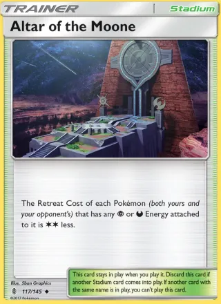 Altar of the Moone #117 · Guardians Rising Pokémon card