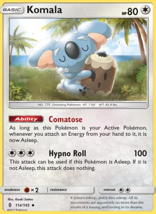 Komala #114 · Guardians Rising Pokémon card