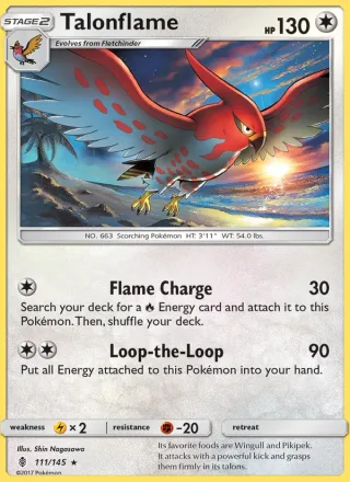 Talonflame #111 · Guardians Rising Pokémon card