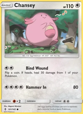 Chansey #101 · Guardians Rising Pokémon card