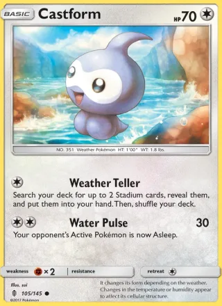 Castform #105 · Guardians Rising Pokémon card