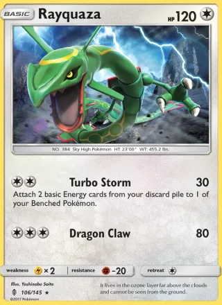 Rayquaza #106 · Guardians Rising Pokémon card