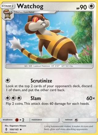 Watchog #108 · Guardians Rising Pokémon card