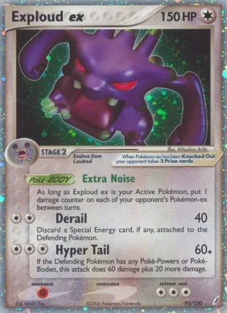 Exploud ex #92 · Crystal Guardians Pokémon card