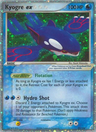 Kyogre ex #95 · Crystal Guardians Pokémon card