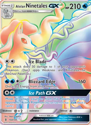 Alolan Ninetales GX #150 · Guardians Rising Pokémon card