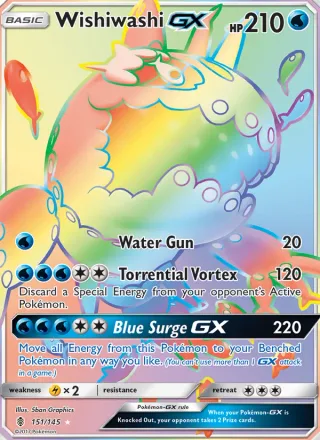 Wishiwashi GX #151 · Guardians Rising Pokémon card