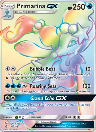 Primarina GX #149 · Guardians Rising Pokémon card