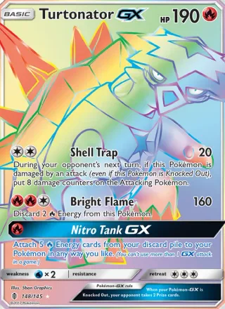 Turtonator GX #148 · Guardians Rising Pokémon card