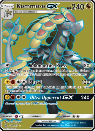 Kommo-o GX #141 · Guardians Rising Pokémon card