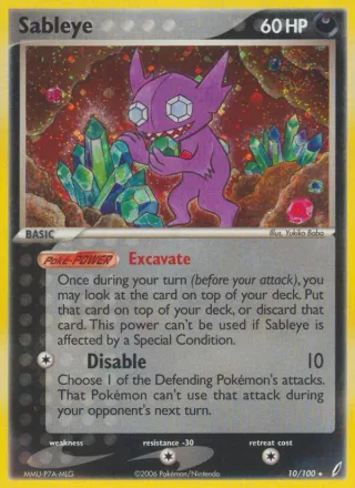 Sableye #10 · Crystal Guardians Pokémon card