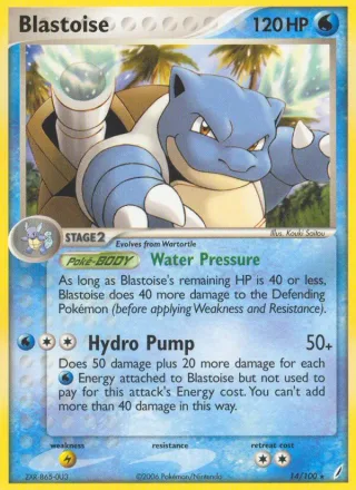 Blastoise #14 · Crystal Guardians Pokémon card