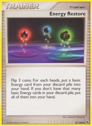 Energy Restore #81 · Majestic Dawn Pokémon card