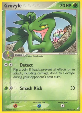Grovyle #32 · Crystal Guardians Pokémon card