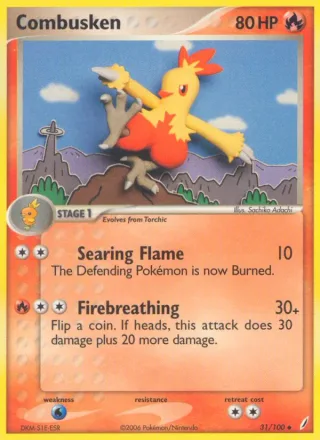 Combusken #31 · Crystal Guardians Pokémon card