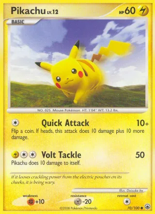 Pikachu #70 · Majestic Dawn Pokémon card