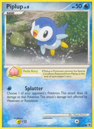 Piplup #72 · Majestic Dawn Pokémon card