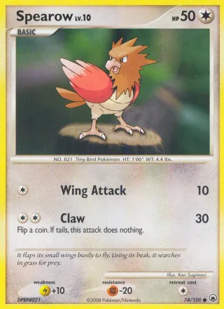 Spearow #74 · Majestic Dawn Pokémon card