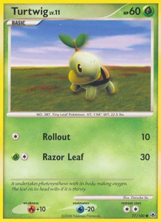 Turtwig #77 · Majestic Dawn Pokémon card