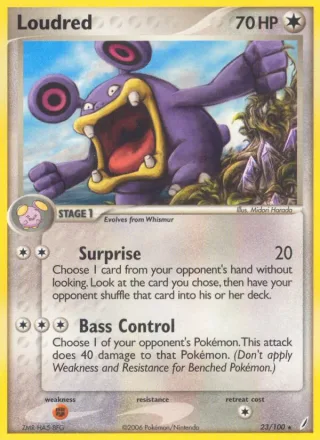 Loudred #23 · Crystal Guardians Pokémon card