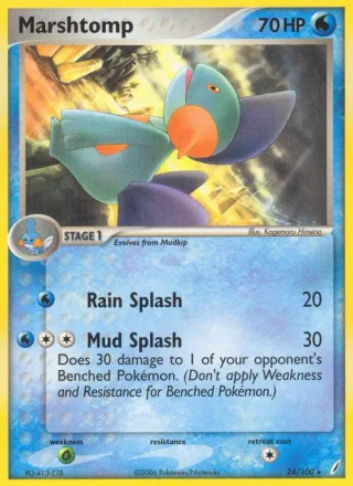 Marshtomp #24 · Crystal Guardians Pokémon card