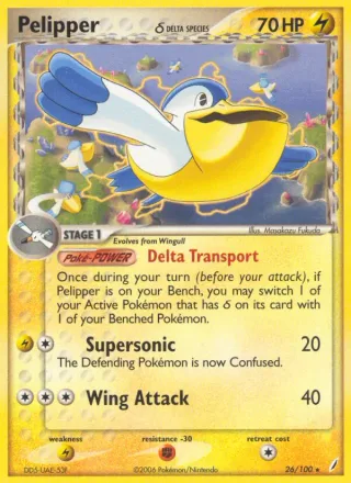 Pelipper δ #26 · Crystal Guardians Pokémon card