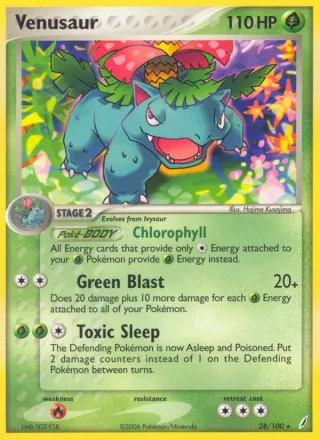 Venusaur #28 · Crystal Guardians Pokémon card