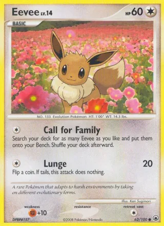 Eevee #62 · Majestic Dawn Pokémon card