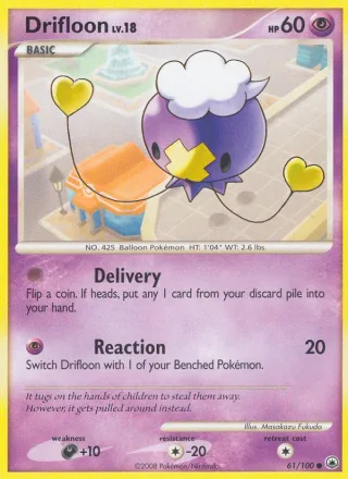 Drifloon #61 · Majestic Dawn Pokémon card