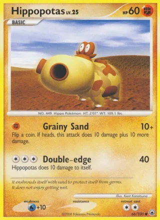Hippopotas #66 · Majestic Dawn Pokémon card