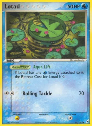Lotad #55 · Crystal Guardians Pokémon card