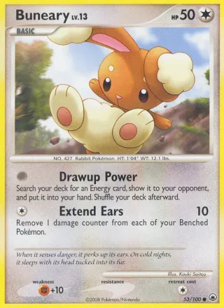 Buneary #53 · Majestic Dawn Pokémon card