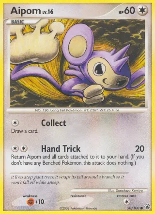 Aipom #50 · Majestic Dawn Pokémon card