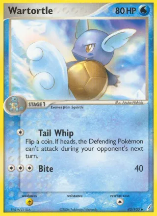 Wartortle #43 · Crystal Guardians Pokémon card