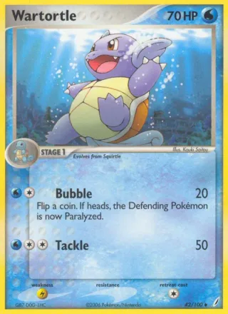 Wartortle #42 · Crystal Guardians Pokémon card