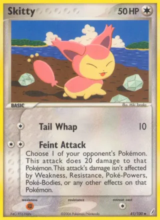 Skitty #41 · Crystal Guardians Pokémon card