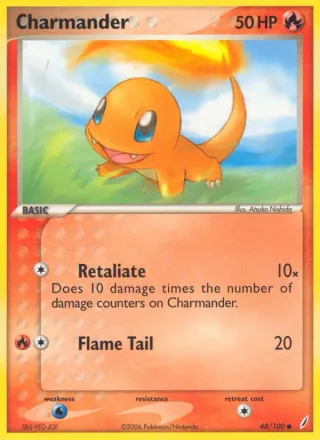 Charmander #48 · Crystal Guardians Pokémon card