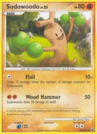 Sudowoodo #48 · Majestic Dawn Pokémon card