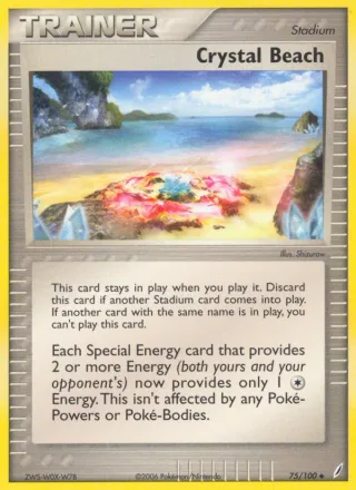 Crystal Beach #75 · Crystal Guardians Pokémon card