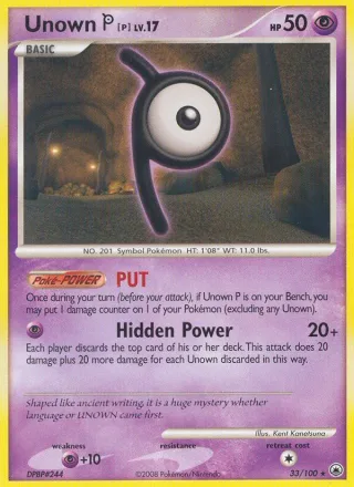 Unown P #33 · Majestic Dawn Pokémon card