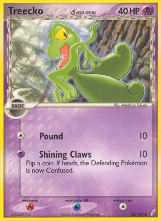 Treecko δ #68 · Crystal Guardians Pokémon card