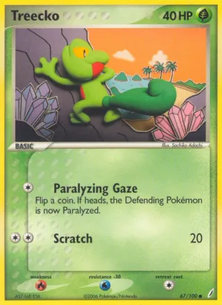 Treecko #67 · Crystal Guardians Pokémon card