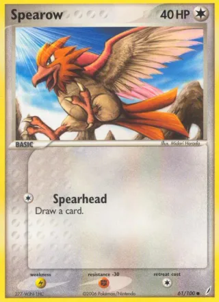 Spearow #61 · Crystal Guardians Pokémon card