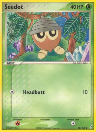 Seedot #60 · Crystal Guardians Pokémon card