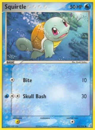 Squirtle #63 · Crystal Guardians Pokémon card