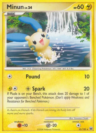 Minun #25 · Majestic Dawn Pokémon card