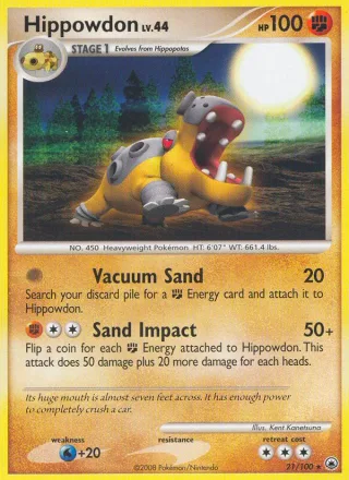 Hippowdon #21 · Majestic Dawn Pokémon card