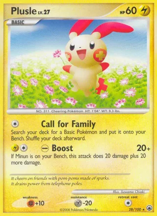 Plusle #28 · Majestic Dawn Pokémon card