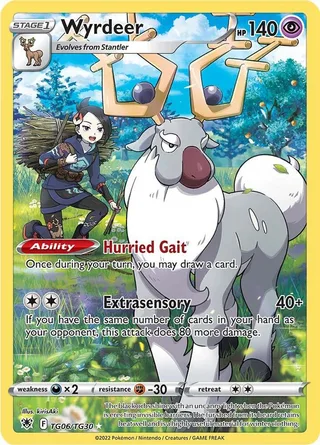 Wyrdeer #TG06 · Astral Radiance Trainer Gallery Pokémon card